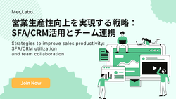 営業生産性向上を実現する戦略：SFA/CRM活用とチーム連携